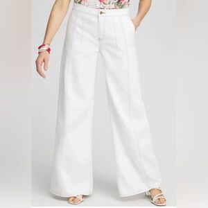 Chico's Cream Palazzo Jeans